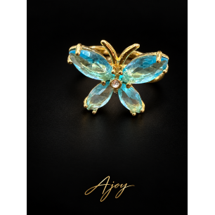 Inel Butterfly Kiss Turquoise