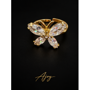 Inel Butterfly Kiss White