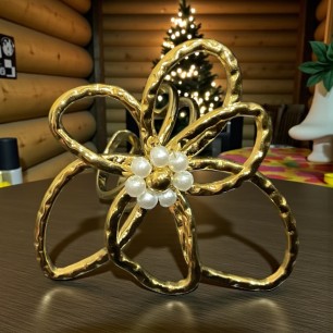 Inel Simple Petals White