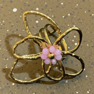 Inel Simple Petals Pink