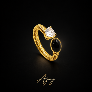 Inel Glossy Arc Black
