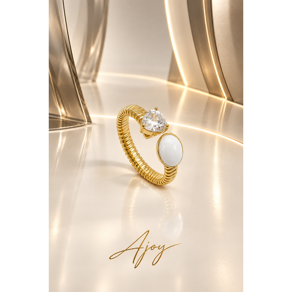Inel Glossy Arc White Inel Glossy Arc White