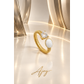Inel Glossy Arc White