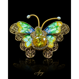 Broșă Citrus Wings