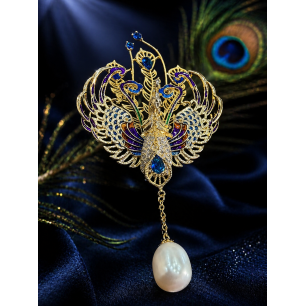 Broșă Majestic Peacock