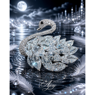 Broșă Swan of Light