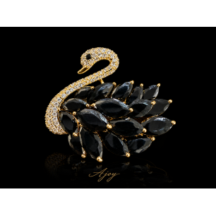 Broșă Black Swan
