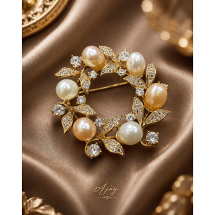 Broșă Royal Pearl Halo
