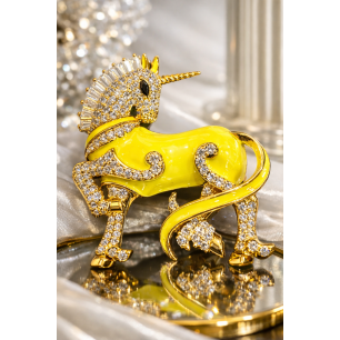 Broșă Golden Unicorn