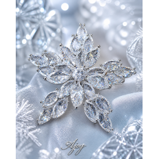 Broșă Silver Snowflake