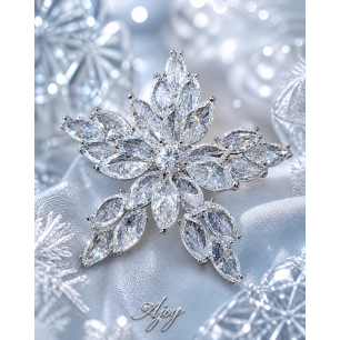 Broșă Silver Snowflake