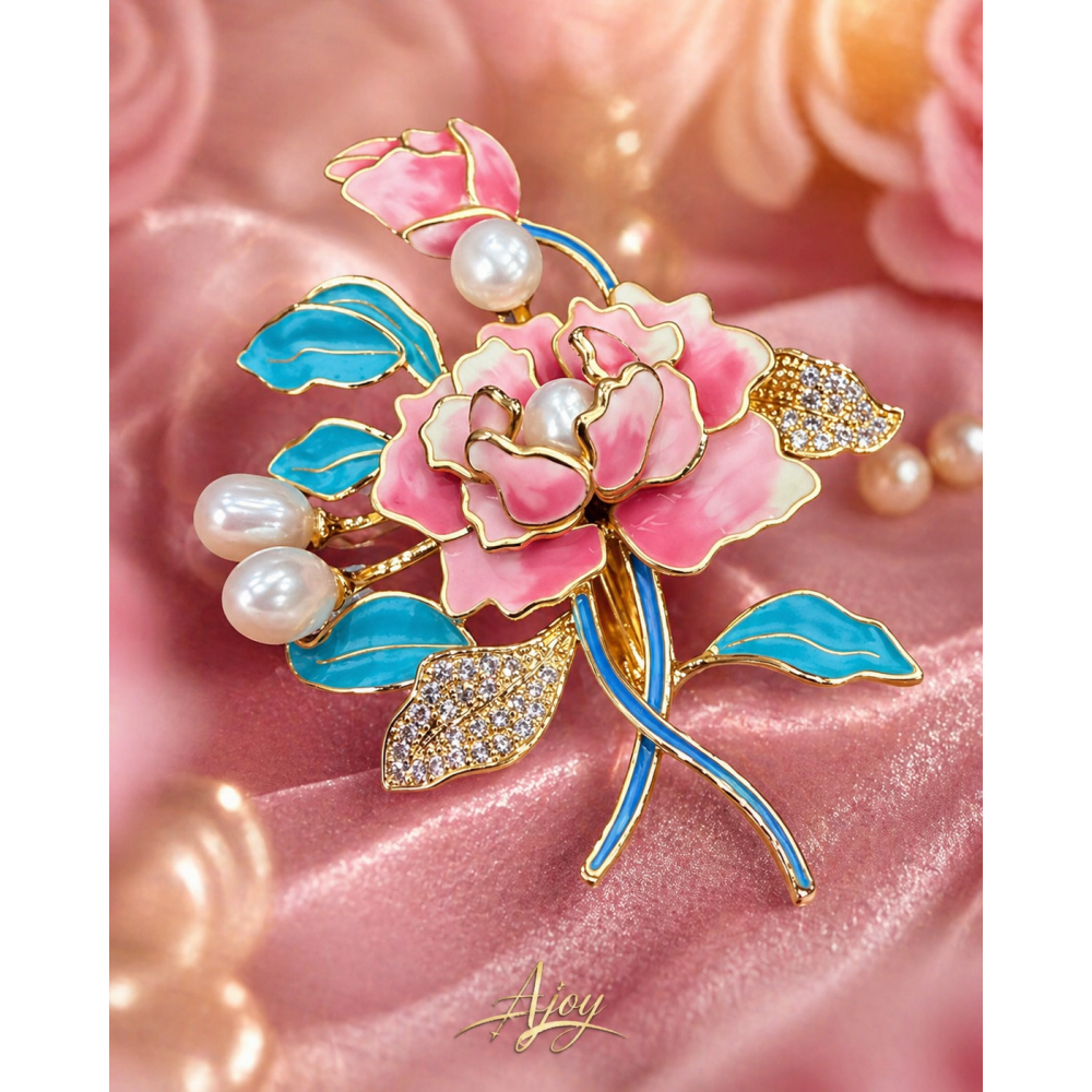 Broșă Romantic Bloom