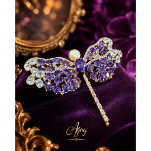 Broșă Lavender Dragonfly