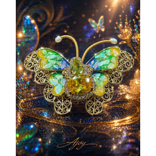 Broșă Citrus Wings