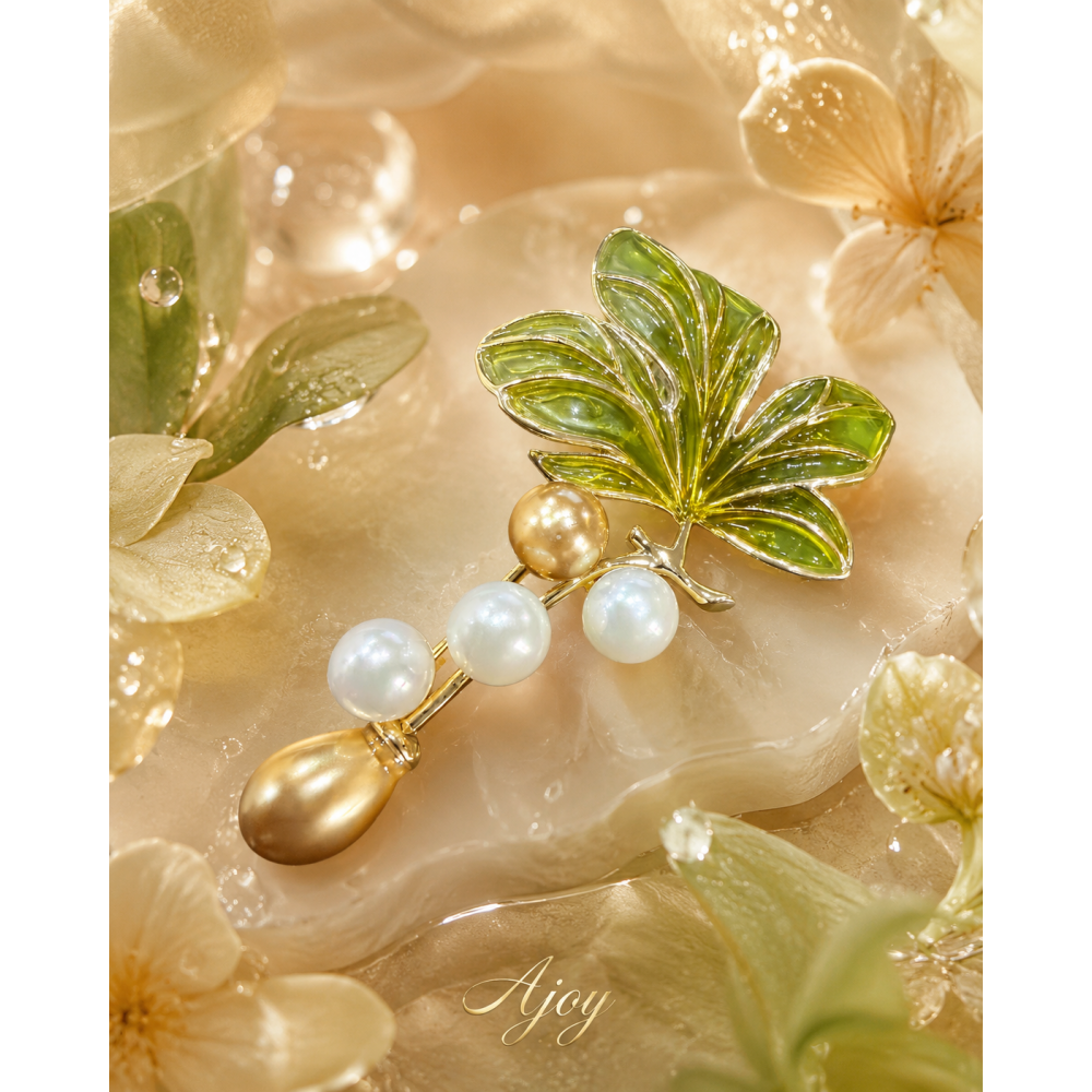 Broșă Leaf of Pearls Ajoy Broșă Leaf of Pearls Ajoy