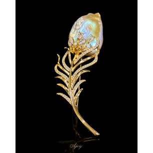 Broșă Baroque Pearl Blossom