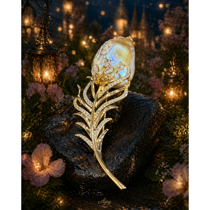 Broșă Baroque Pearl Blossom