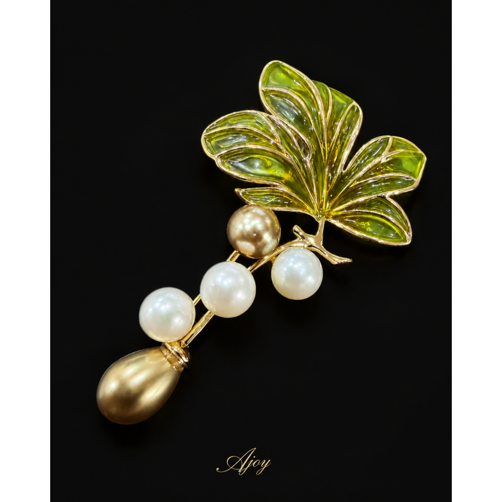 Broșă Leaf of Pearls Ajoy Broșă Leaf of Pearls Ajoy